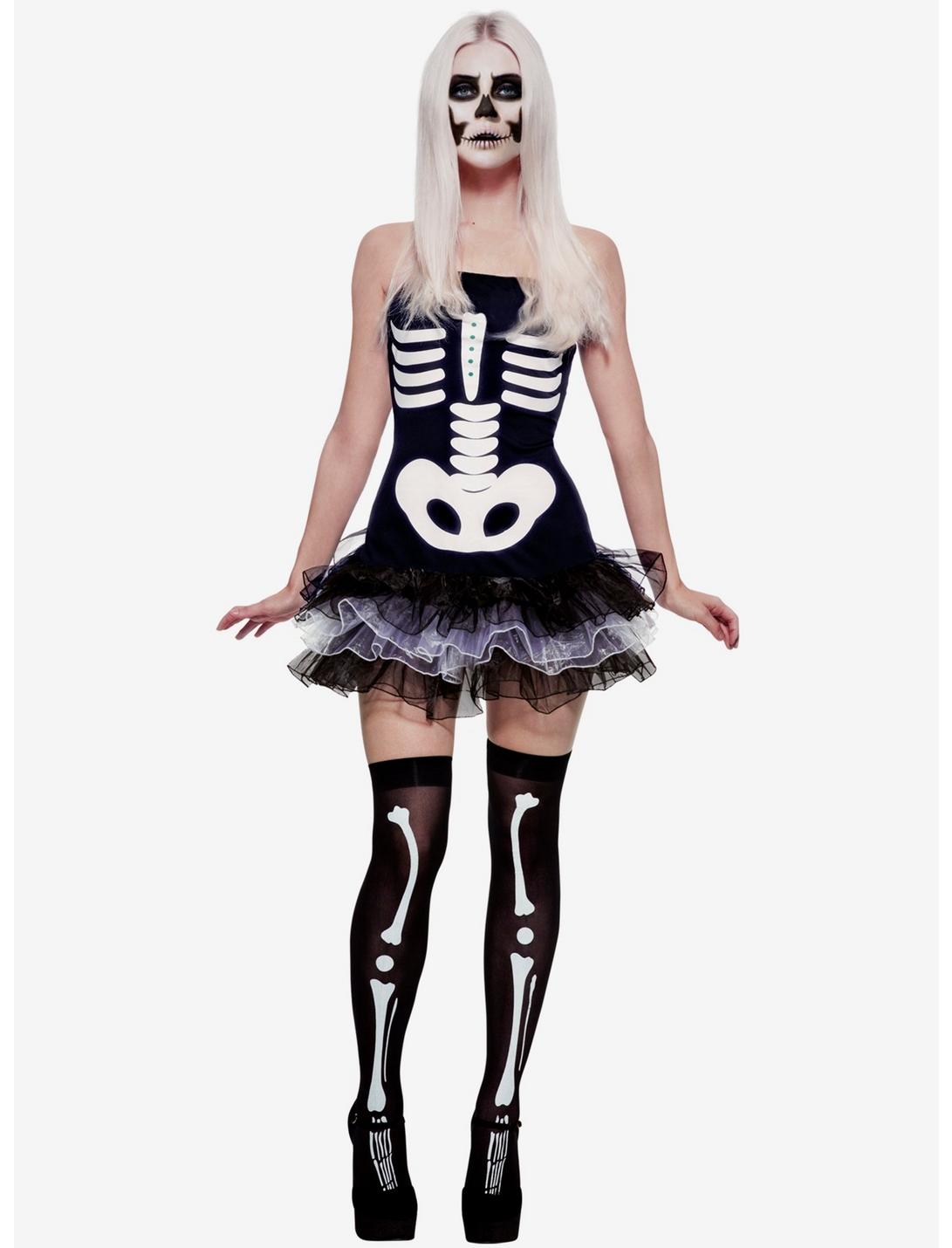 Skeleton Dress Costume, BLACK, hi-res