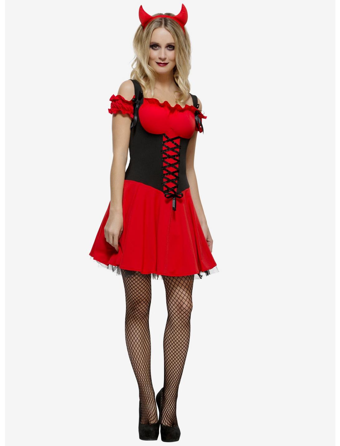Wicked Peasant Costume, RED, hi-res
