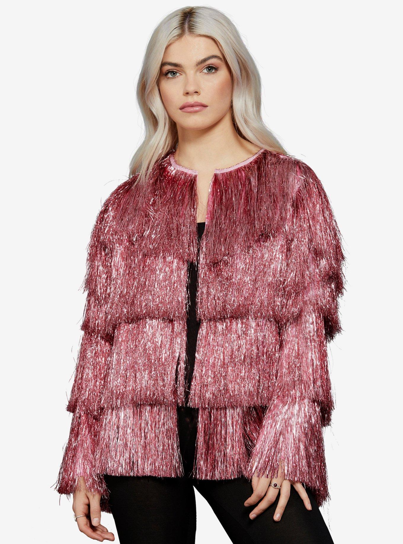 Tinsel Party Jacket Pink