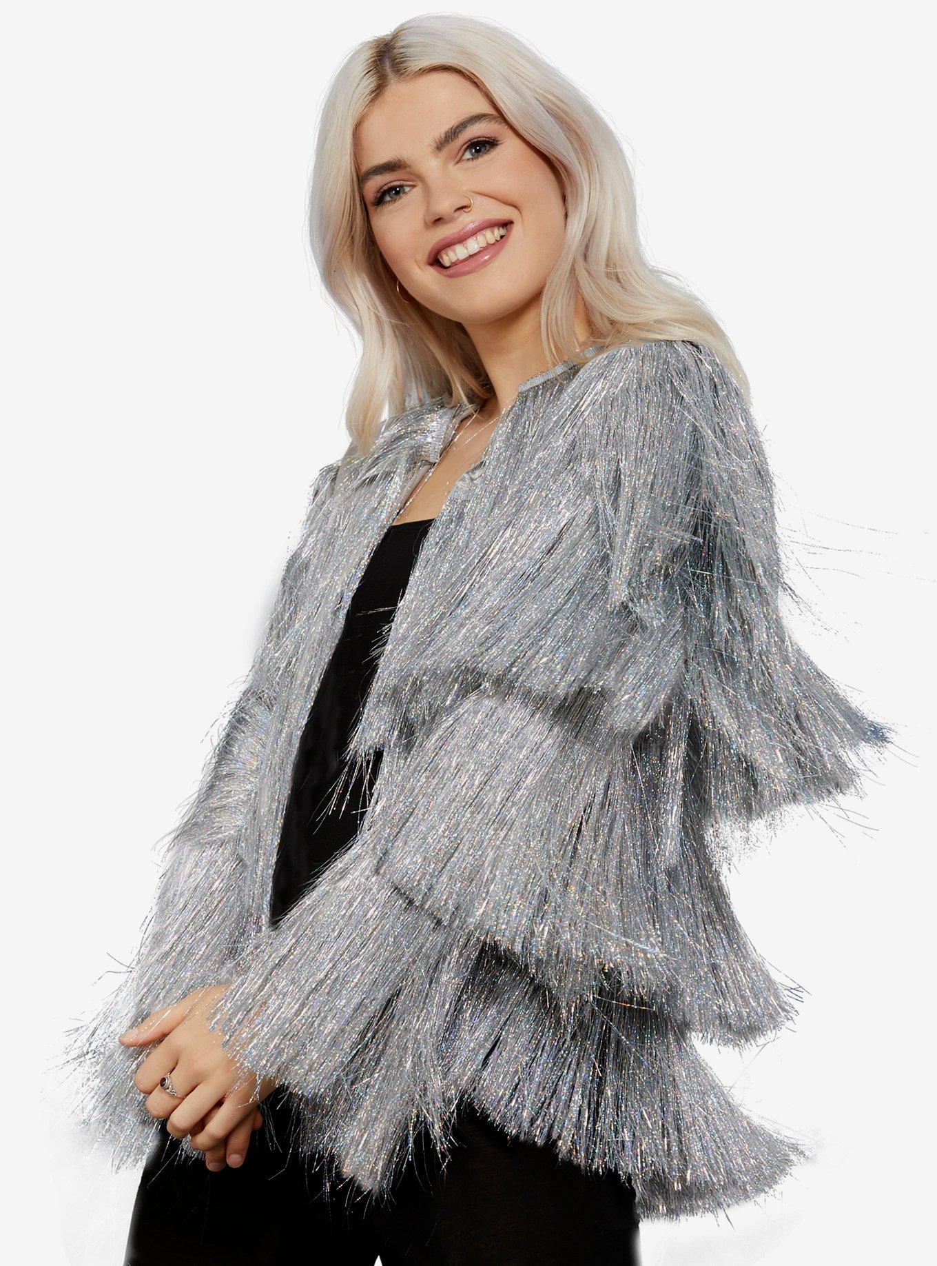 Tinsel Party Jacket Silver