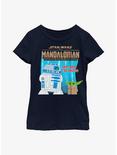Star Wars The Mandalorian Old Pals Youth Girls T-Shirt, NAVY, hi-res
