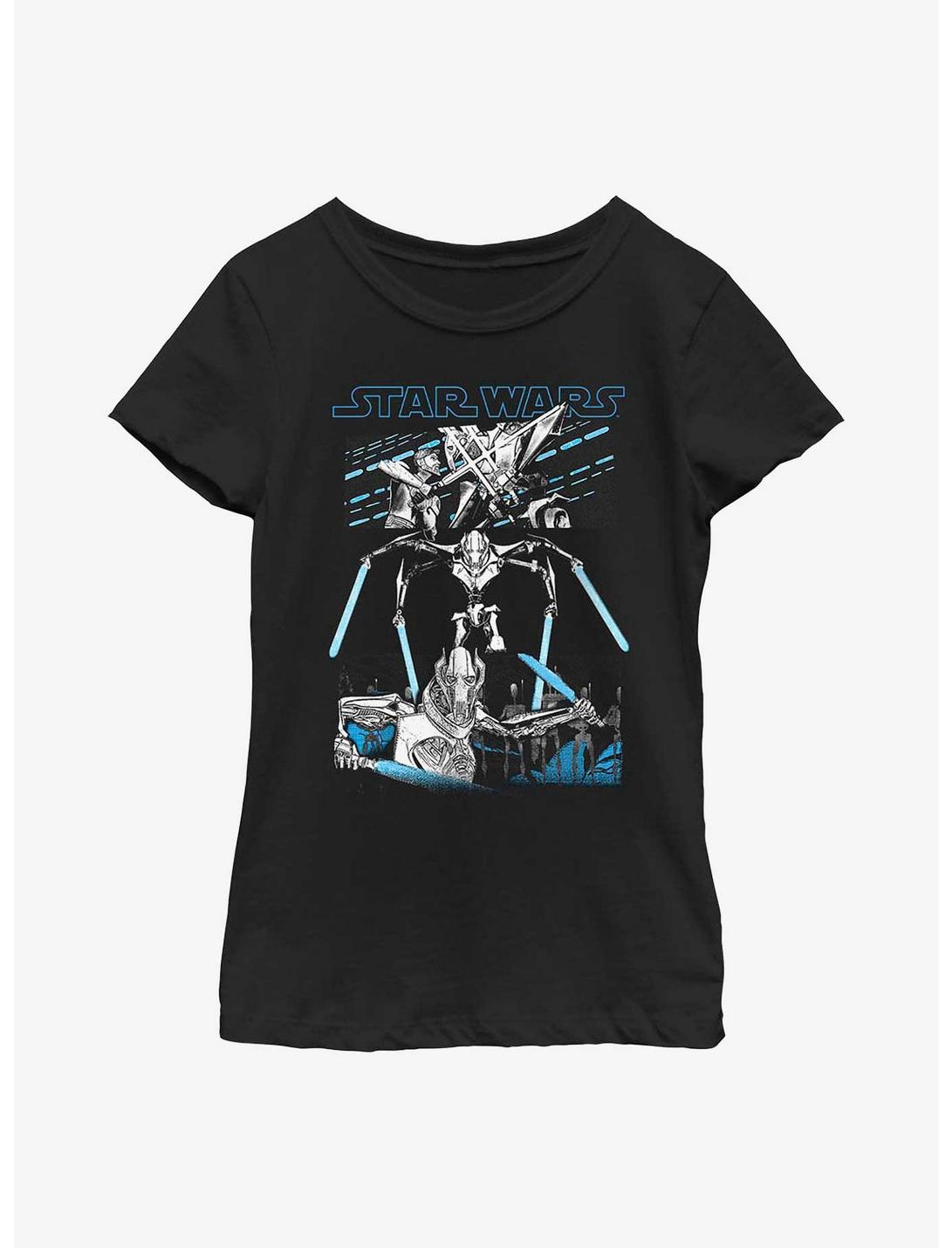 Star Wars General Grievous Tri Panel Youth Girls T-Shirt, BLACK, hi-res