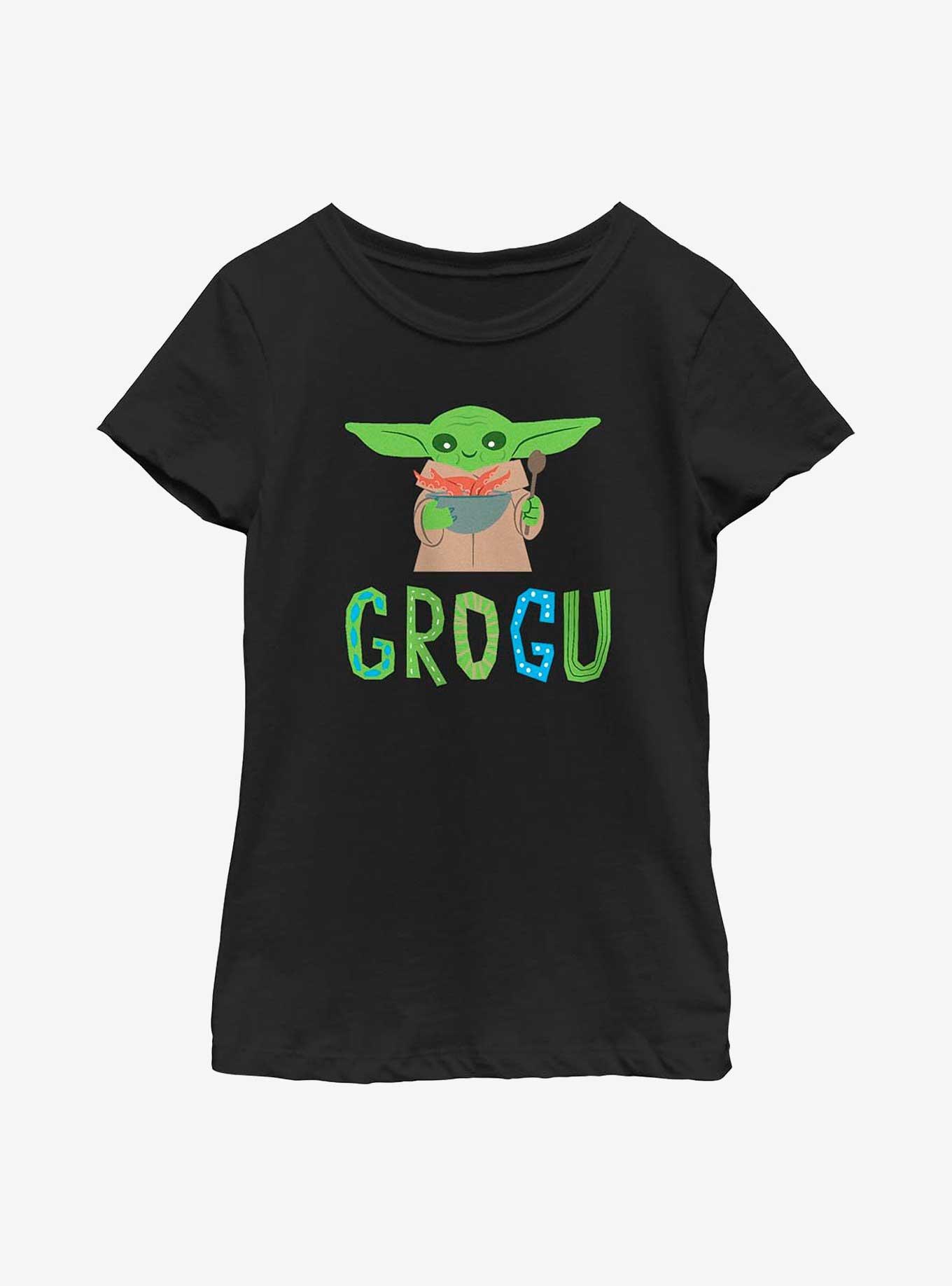 Star Wars The Mandalorian The Child Snacks Youth Girls T-Shirt, BLACK, hi-res