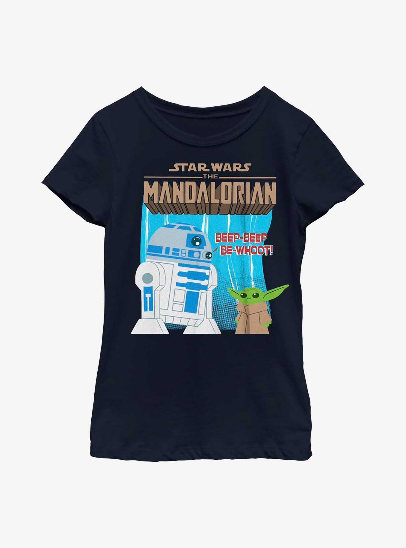 Star Wars The Mandalorian Old Pals Youth Girls T-Shirt, NAVY, hi-res