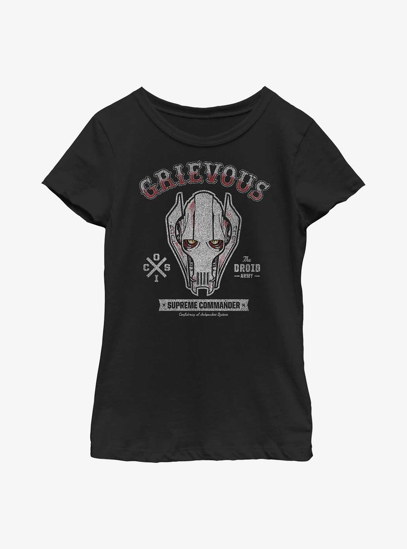 Star Wars Confederacy General Grievous Youth Girls T-Shirt, BLACK, hi-res