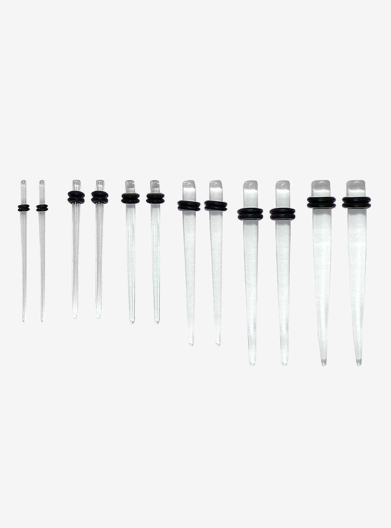 Acrylic Clear Taper Plug Kit 14G 4G Hot Topic