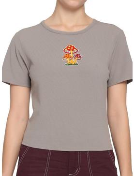 Embroidered Mushrooms Girls Baby T-Shirt, , hi-res