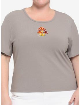 Embroidered Mushrooms Girls Baby T-Shirt Plus Size, , hi-res