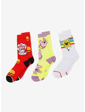 SpongeBob SquarePants Icons Crew Socks 3 Pair, , hi-res