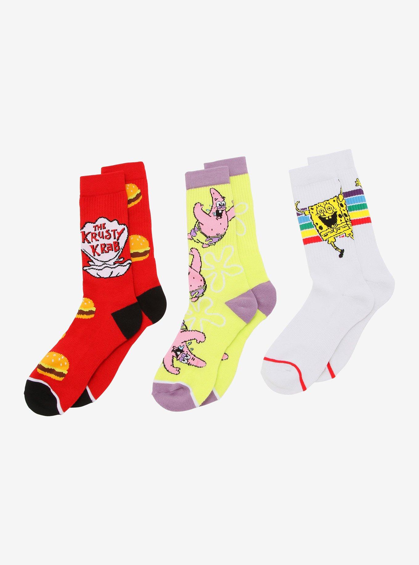 SpongeBob SquarePants Icons Crew Socks 3 Pair, , hi-res