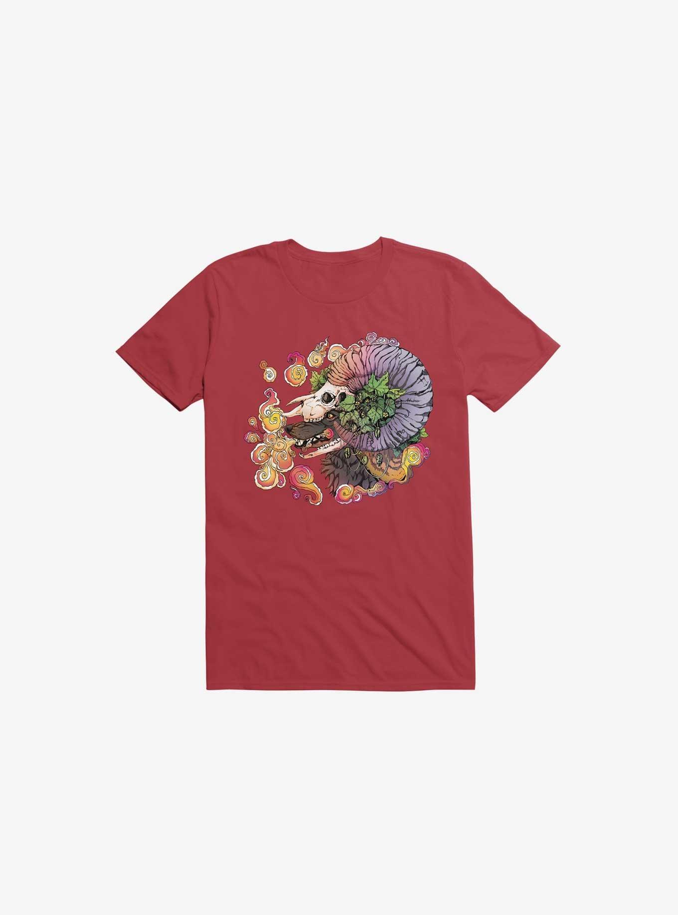 What Doesn't Kill You Becomes Your Armor Wolf And Sheep Red T-Shirt, RED, hi-res
