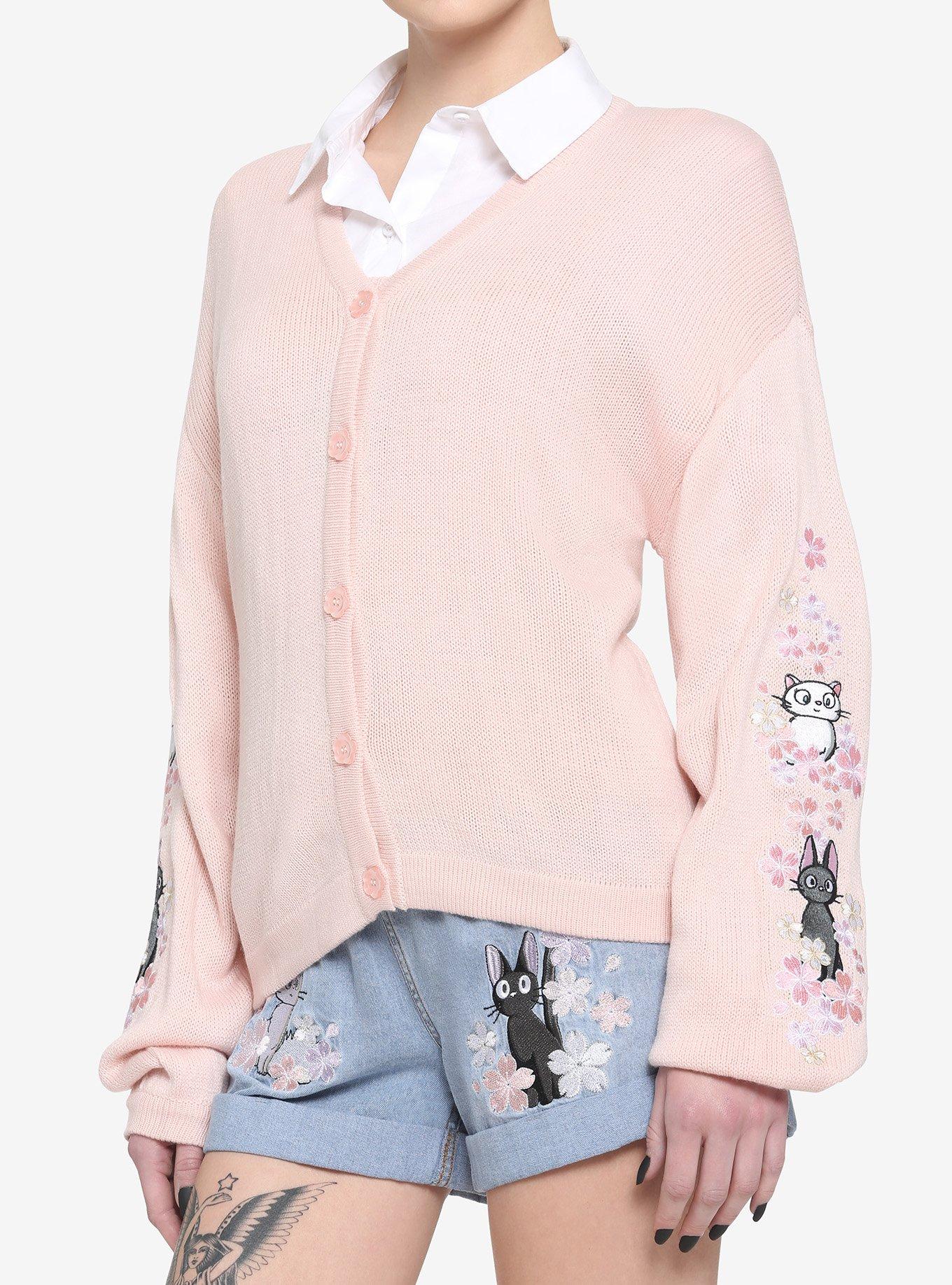 Her Universe Studio Ghibli Kiki's Delivery Service Jiji & Lily Skimmer Cardigan, MULTI, hi-res