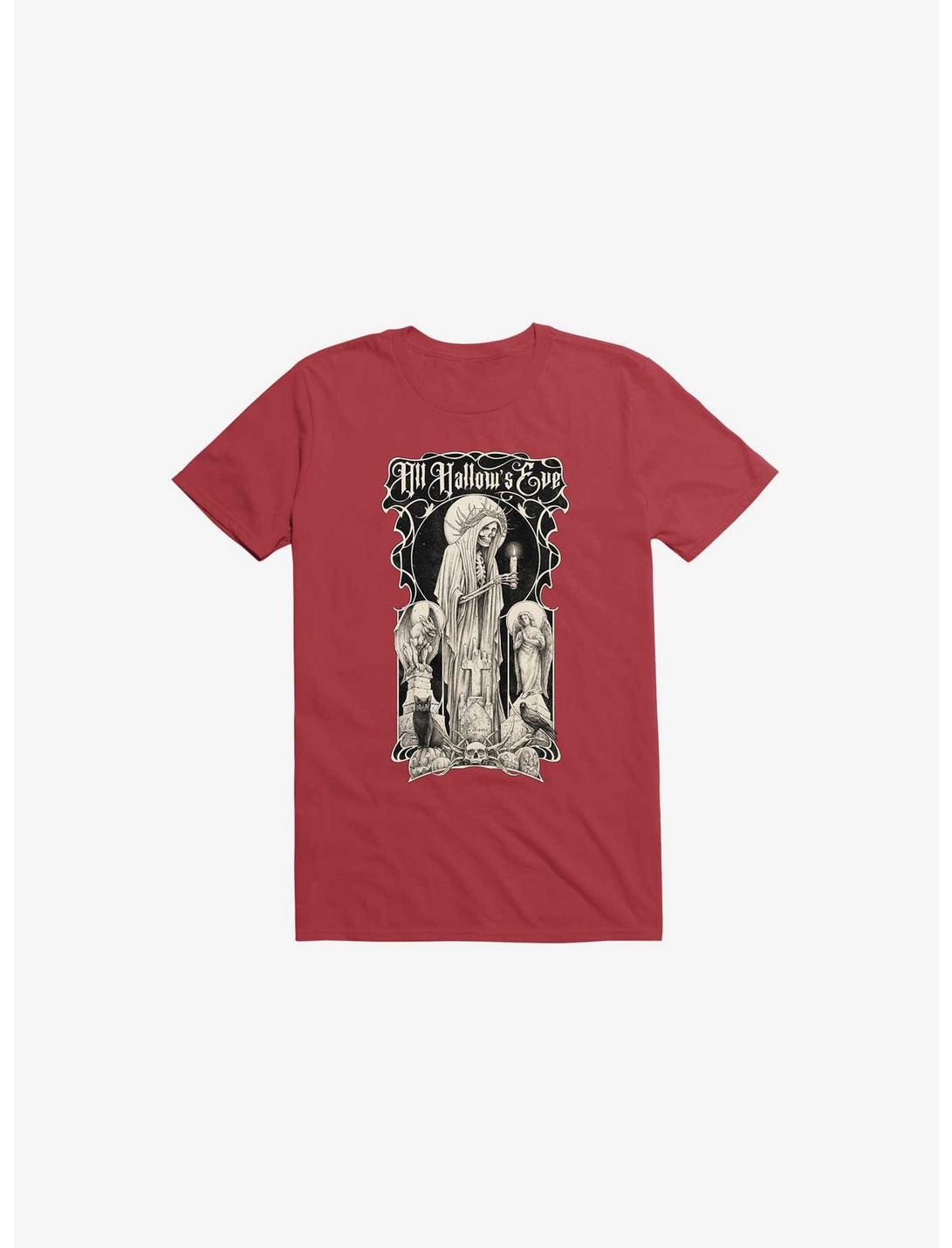 All Hallow's Eve Red T-Shirt, RED, hi-res