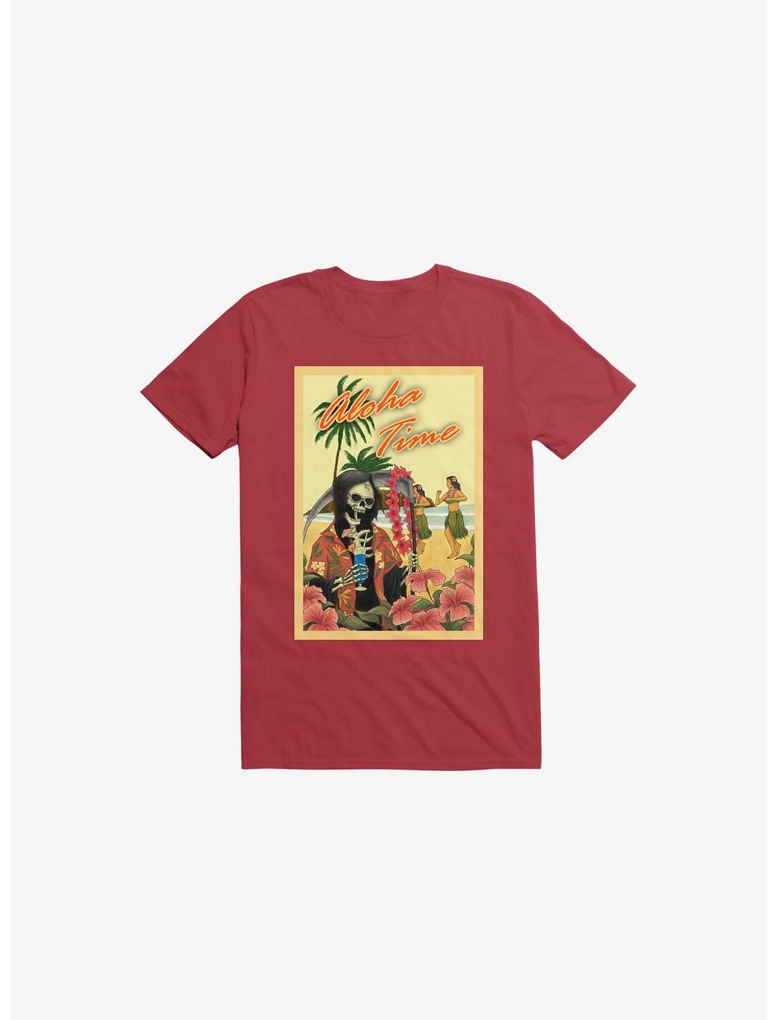 Aloha Time Red T-Shirt, RED, hi-res