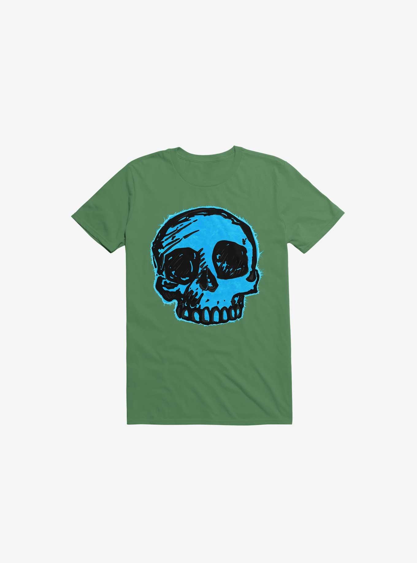 Blue Skull Kelly Green T-Shirt, KELLY GREEN, hi-res