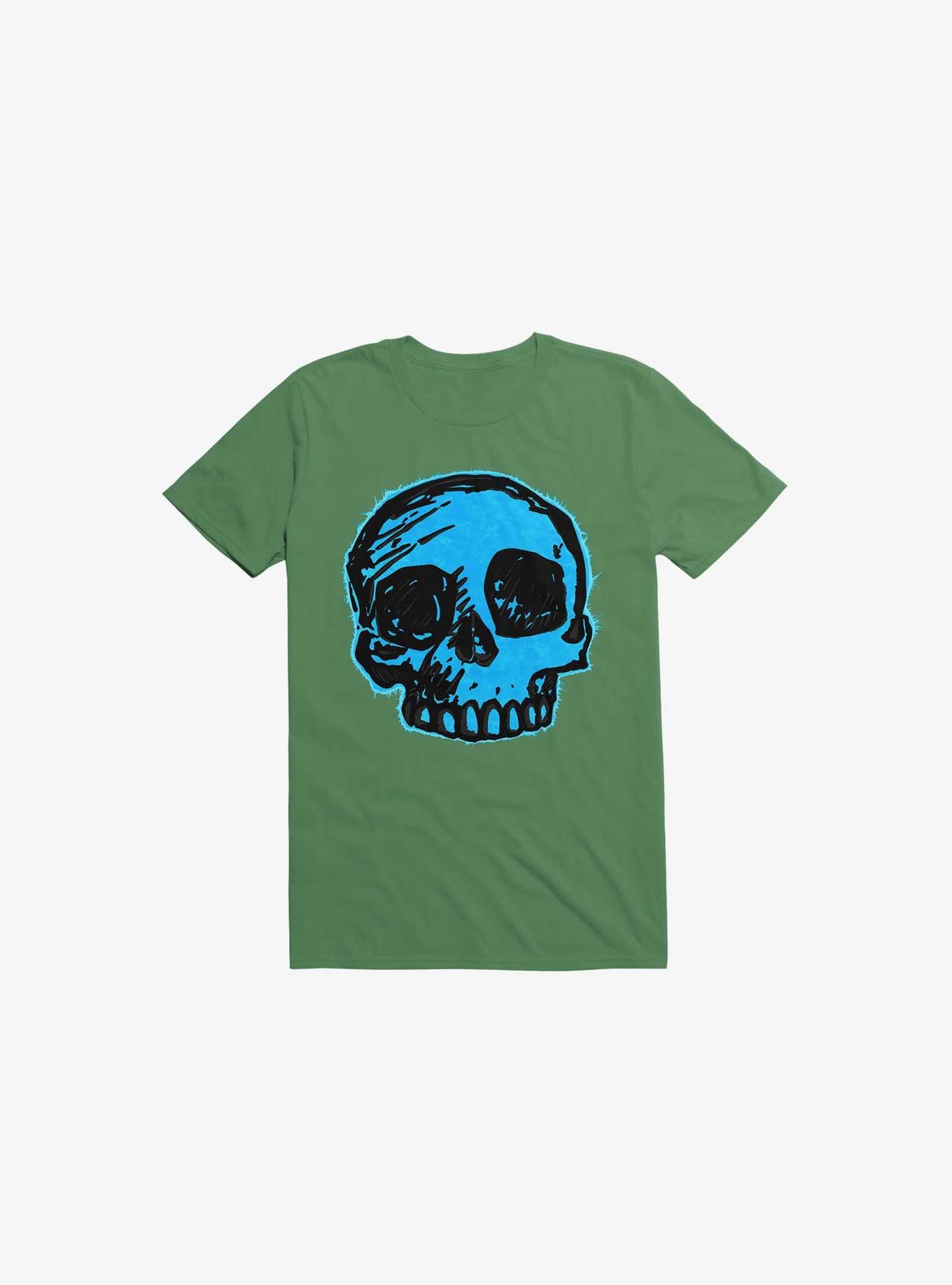 Blue Skull Kelly Green T-Shirt, , hi-res