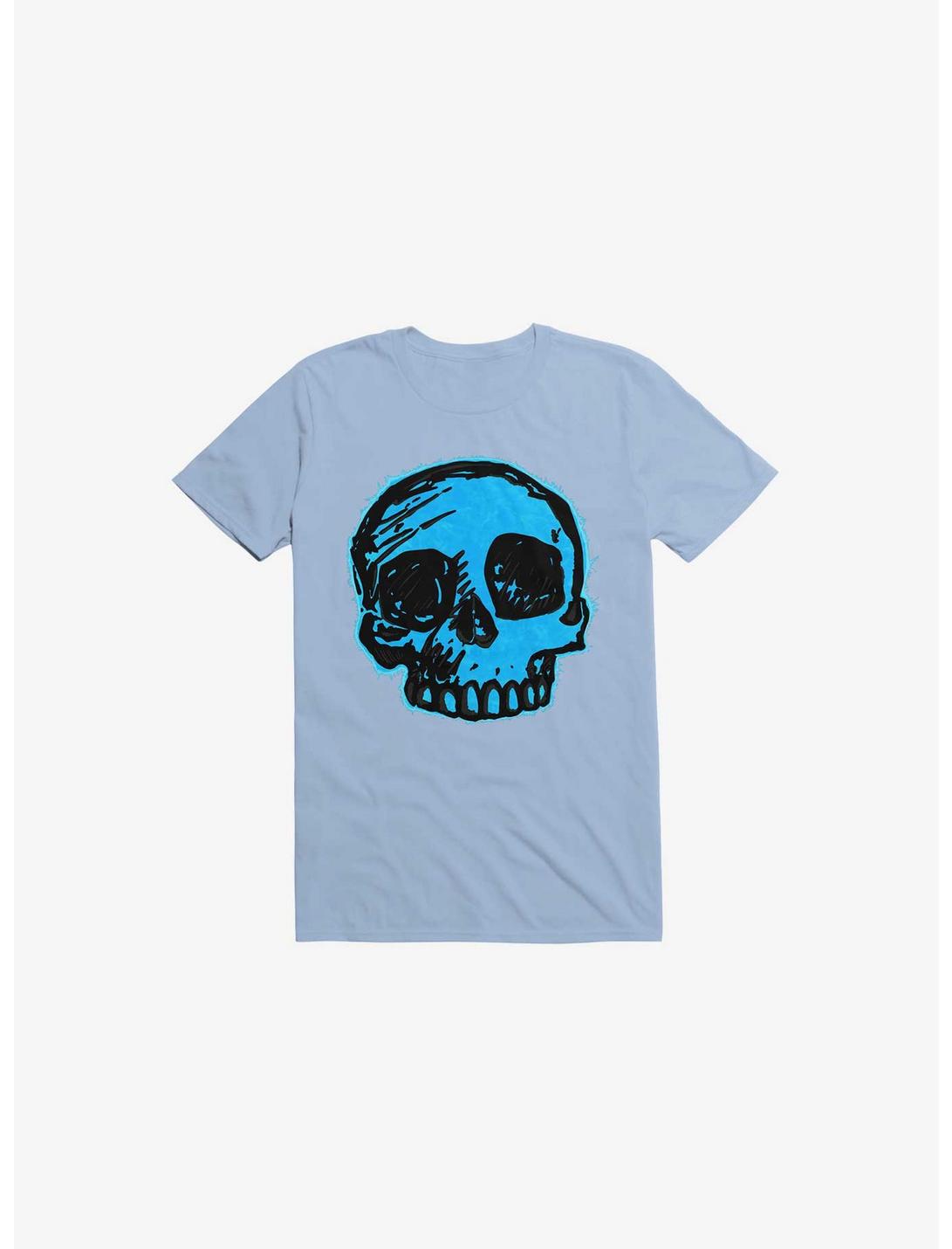 Blue Skull Light Blue T-Shirt, LIGHT BLUE, hi-res