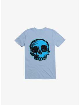 Blue Skull Light Blue T-Shirt, , hi-res