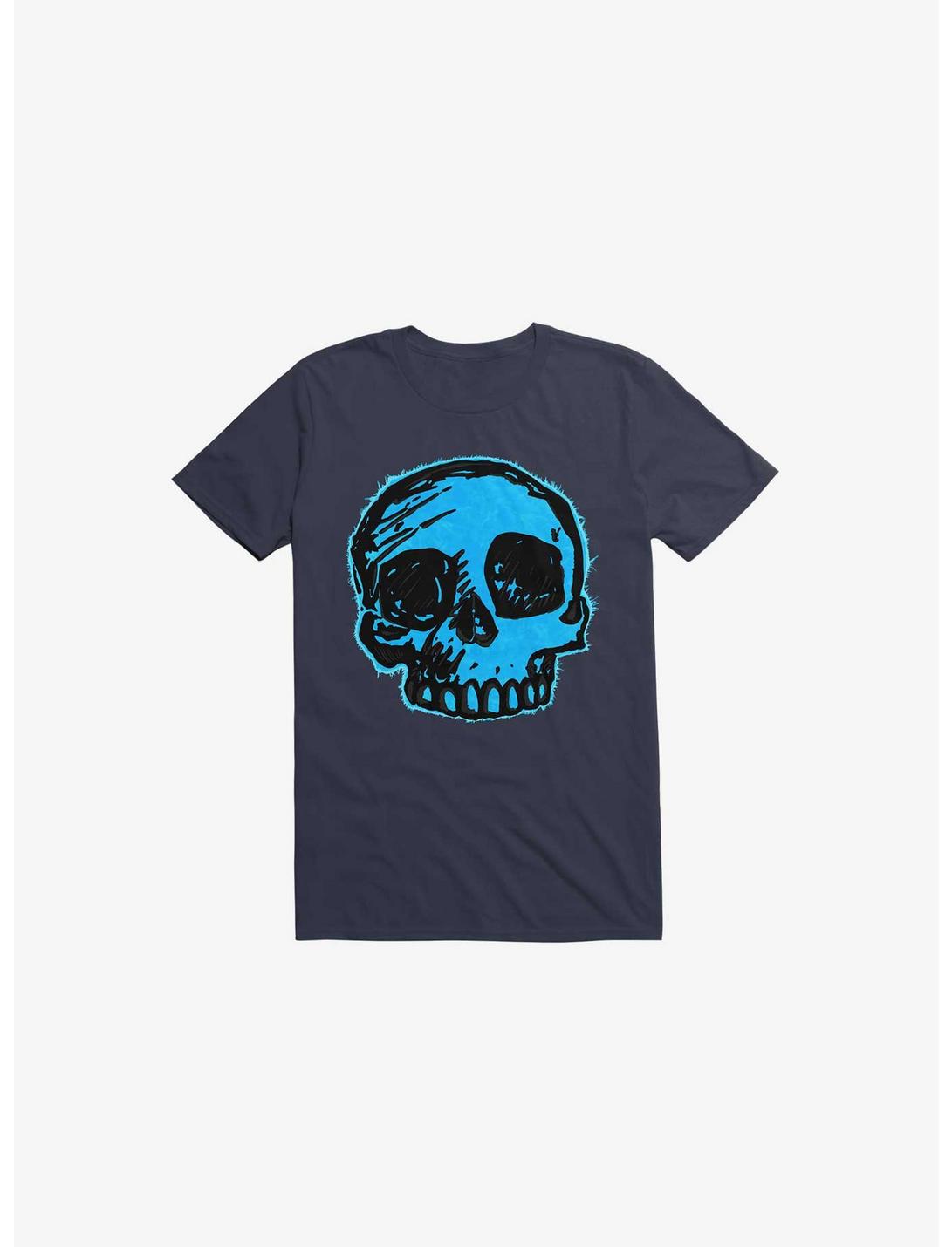 Blue Skull Navy Blue T-Shirt, NAVY, hi-res
