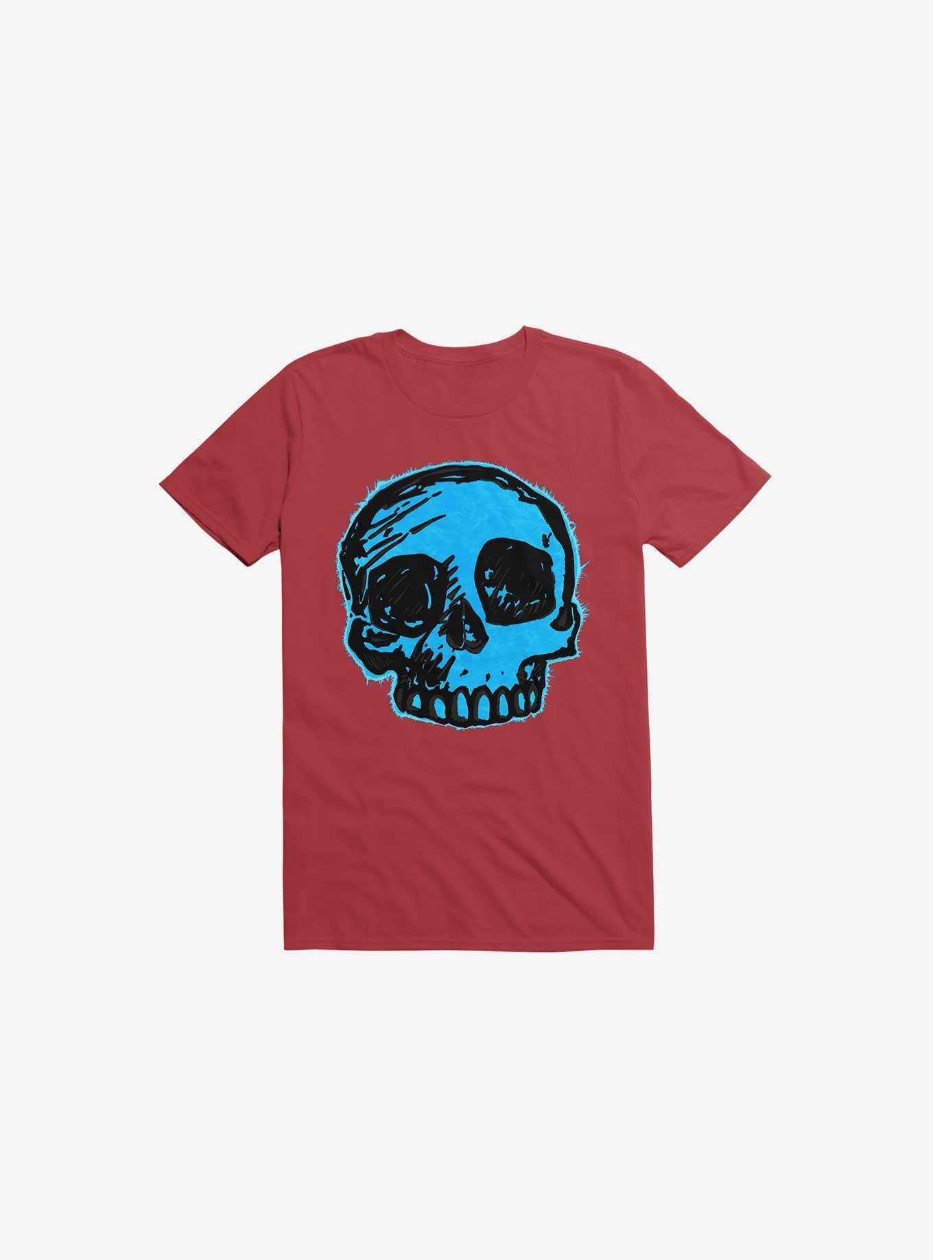Blue Skull Red T-Shirt, , hi-res