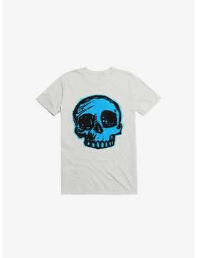 Blue Skull White T-Shirt, , hi-res