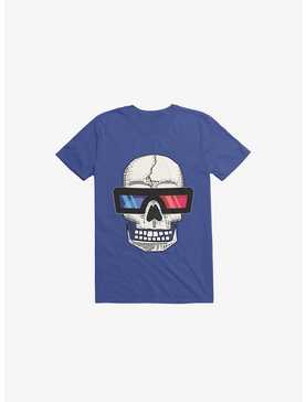 Happy Skull Living Life In 3D Royal Blue T-Shirt, , hi-res