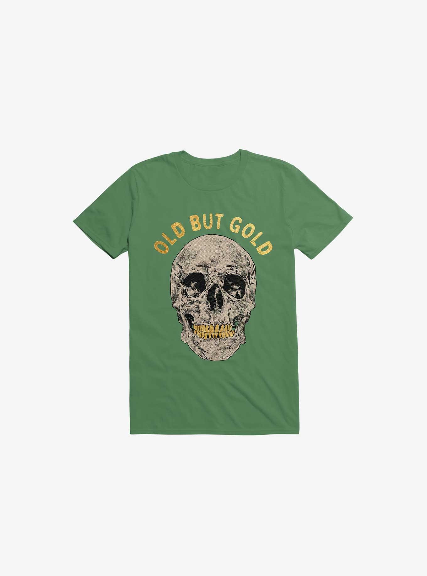 Old But Gold Skull Kelly Green T-Shirt, , hi-res