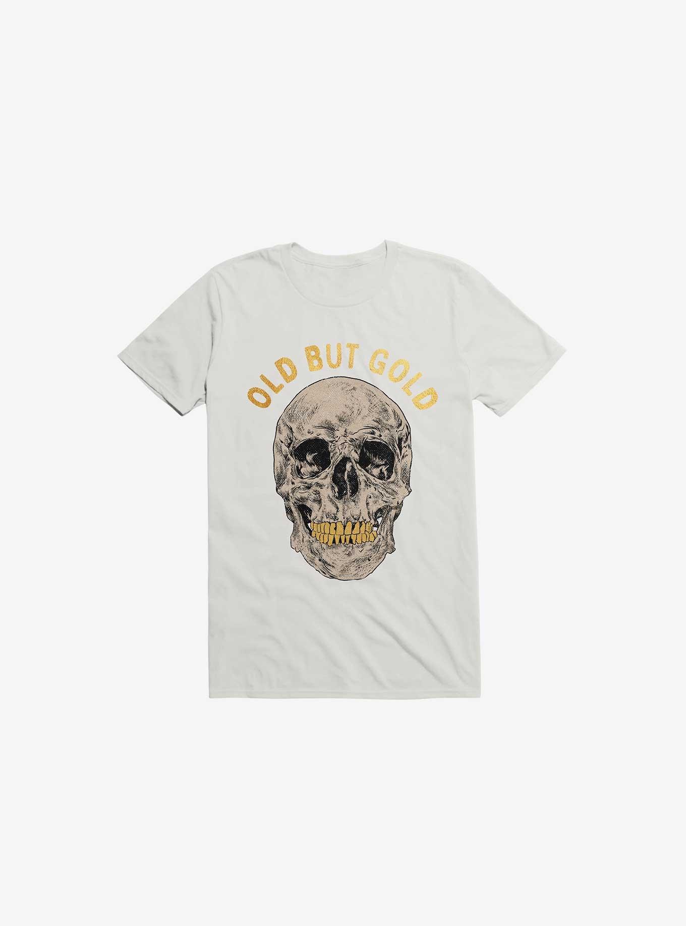 Old But Gold Skull White T-Shirt, WHITE, hi-res