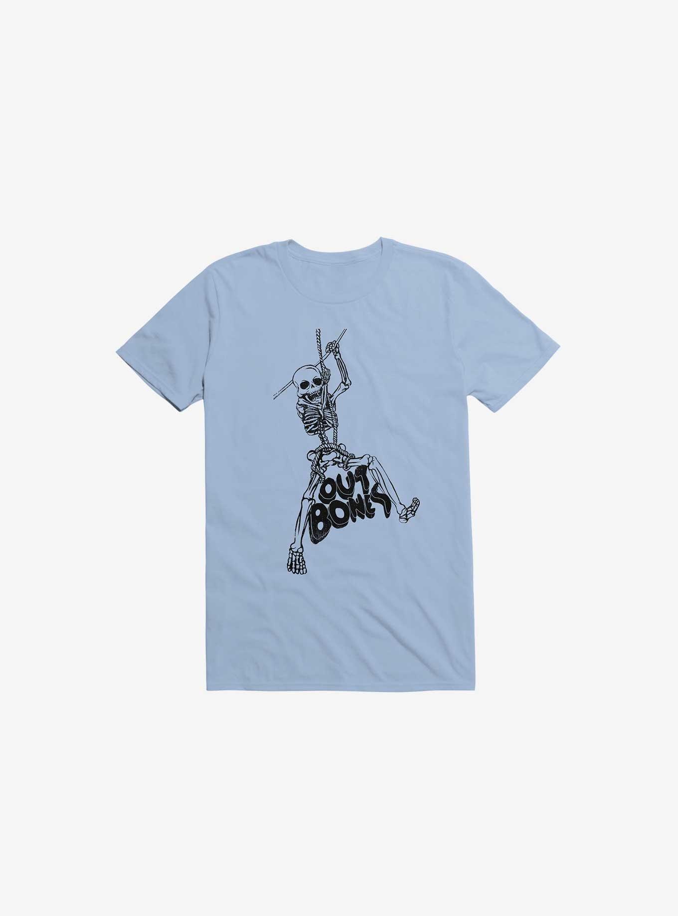 Outbones Skeleton Light Blue T-Shirt, LIGHT BLUE, hi-res