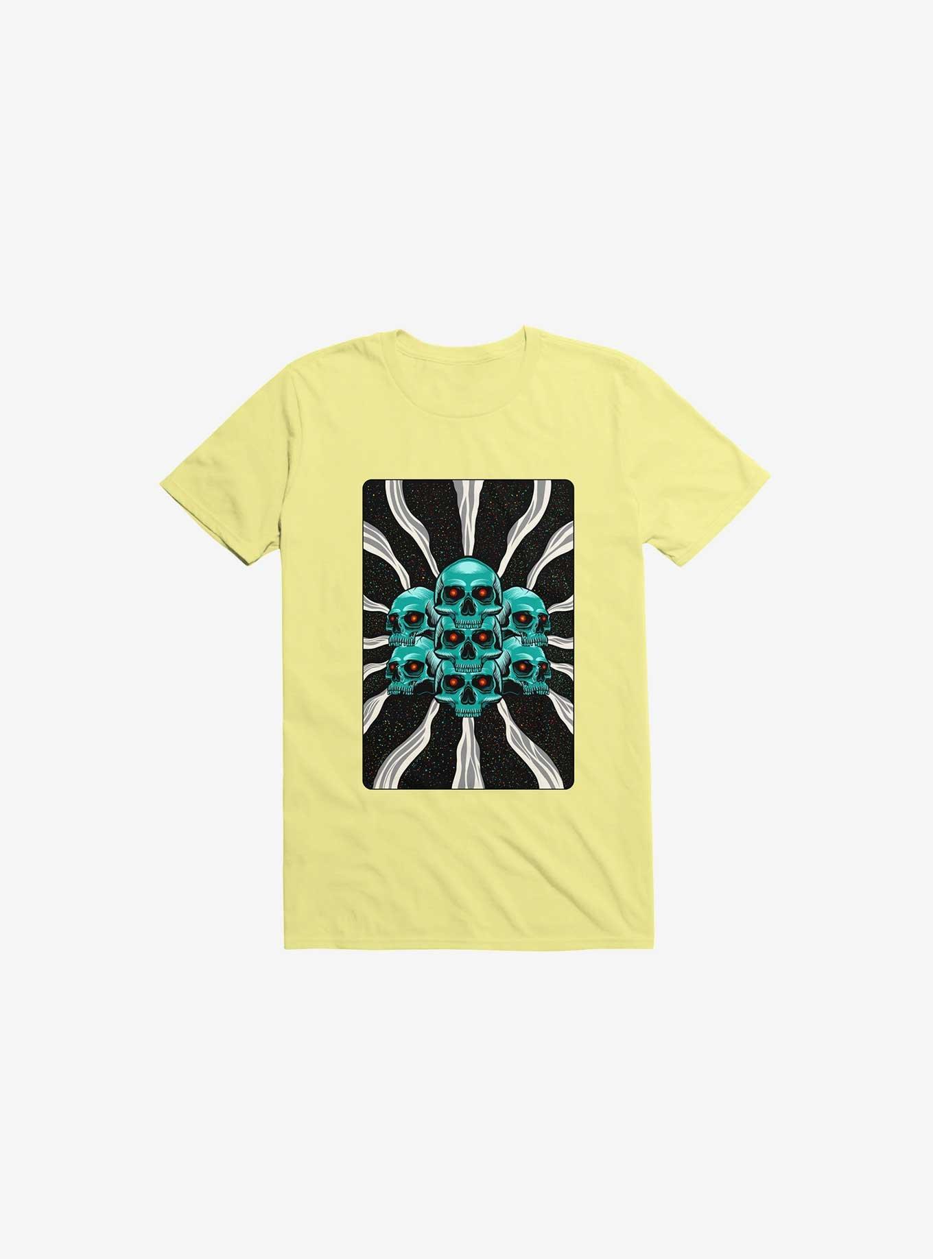 Pile Of Bones Skull Corn Silk Yellow T-Shirt, , hi-res