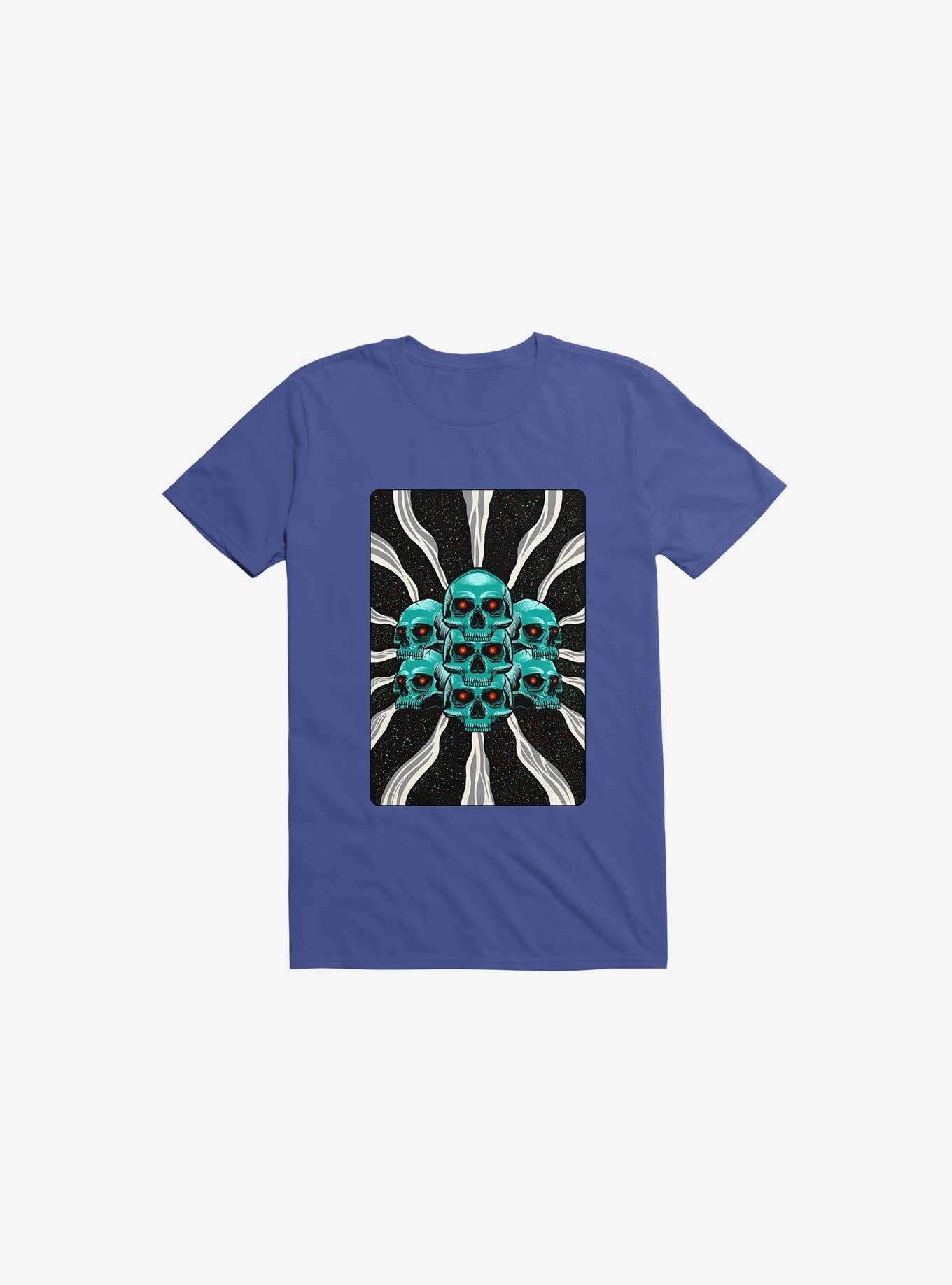 Pile Of Bones Skull Royal Blue T-Shirt, , hi-res