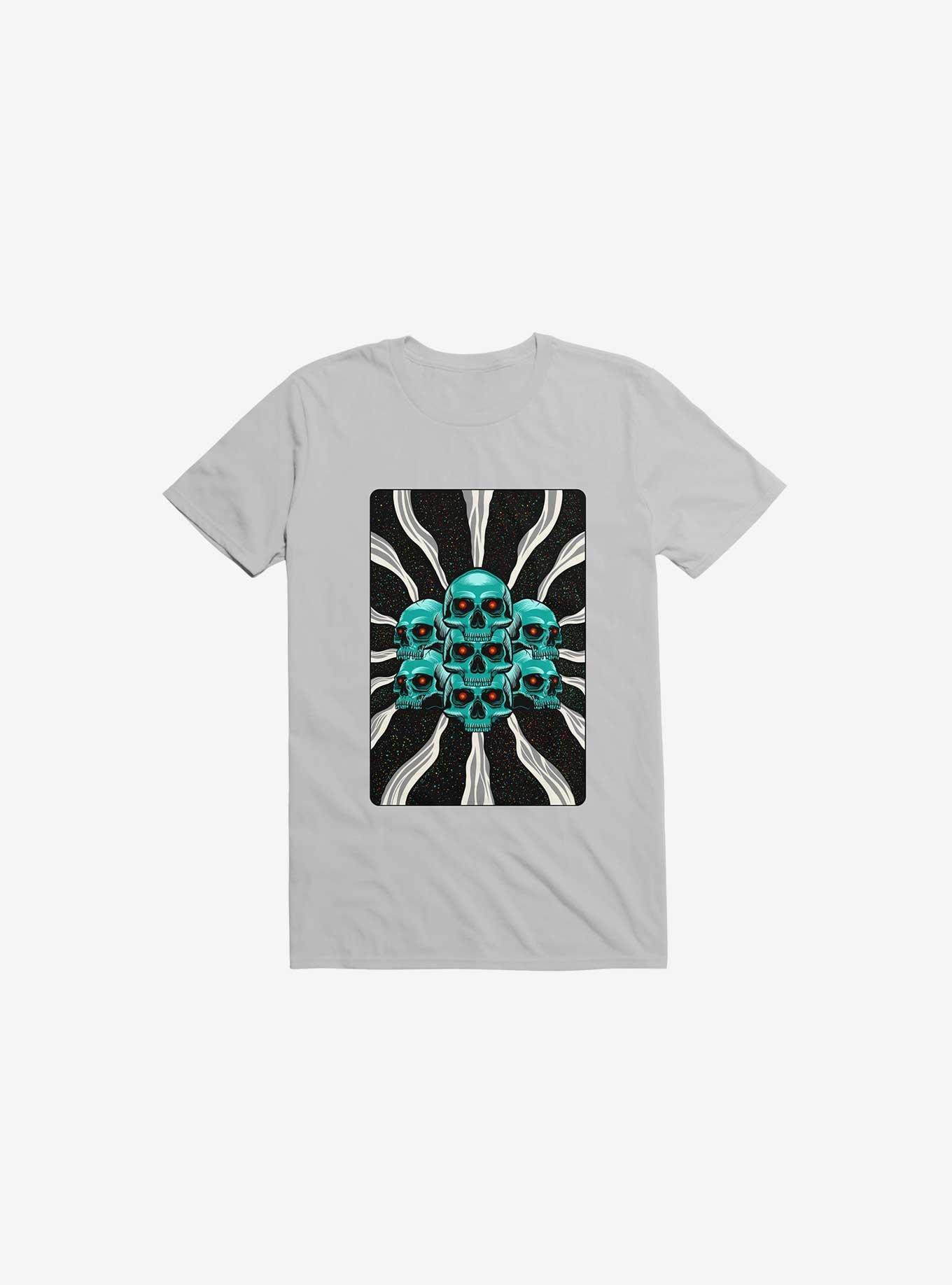 Pile Of Bones Skull Ice Grey T-Shirt, , hi-res