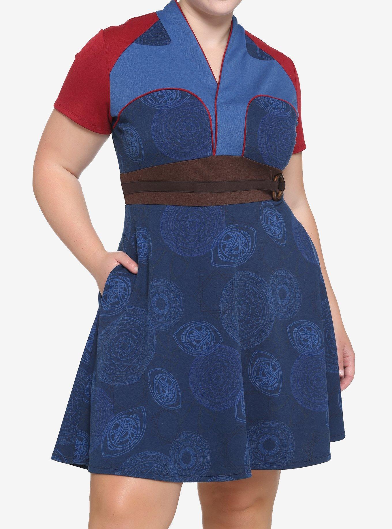 Dapper Day Outfit Ideas | Vintage Disney Dresses Her Universe Marvel Doctor Strange In The Multiverse Of Madness Doctor Strange Cosplay Dress Plus Size $43.92 AT vintagedancer.com