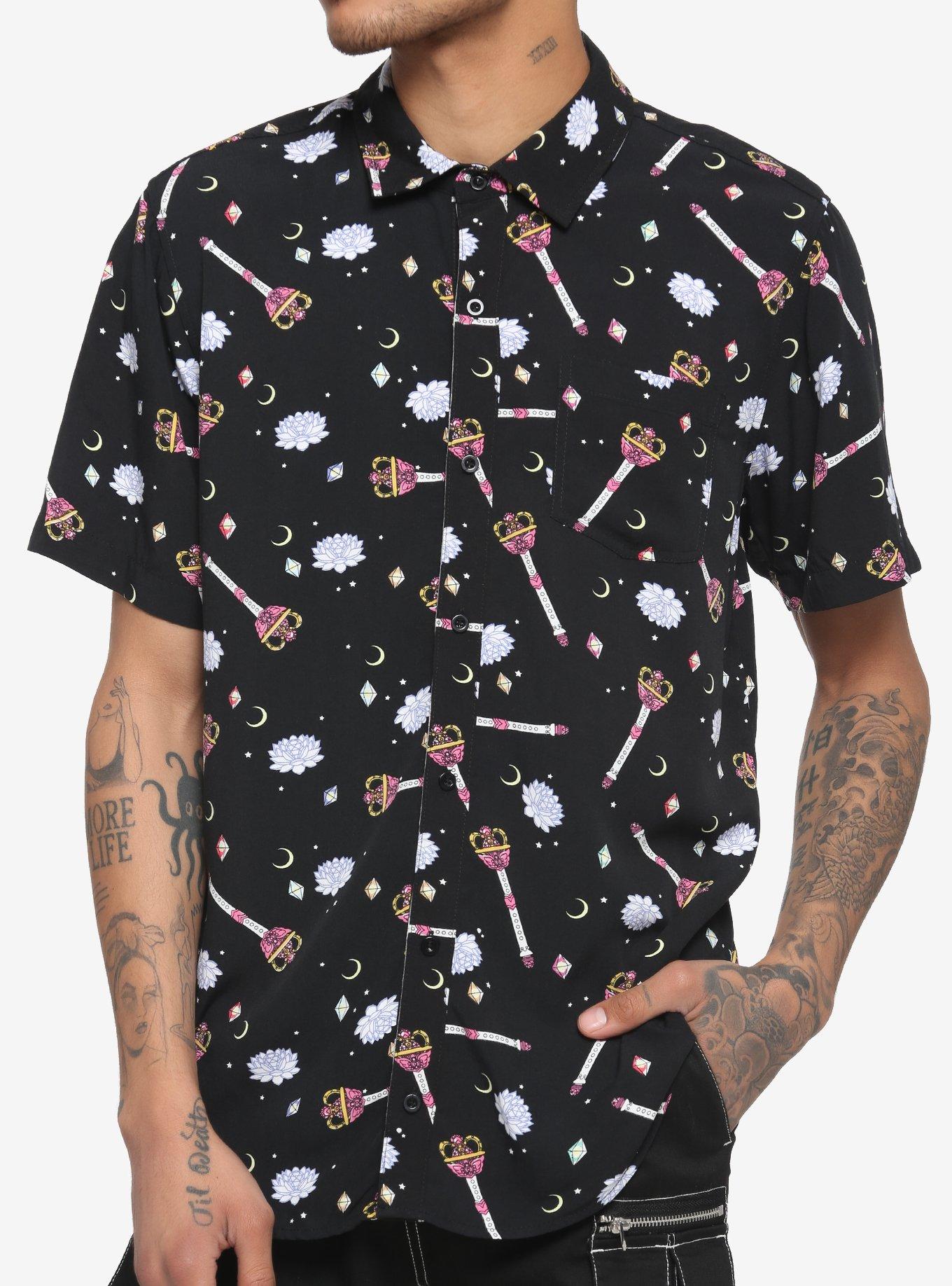 Pretty Guardian Sailor Moon Items & Star Seed Woven Button-Up, MULTI, hi-res