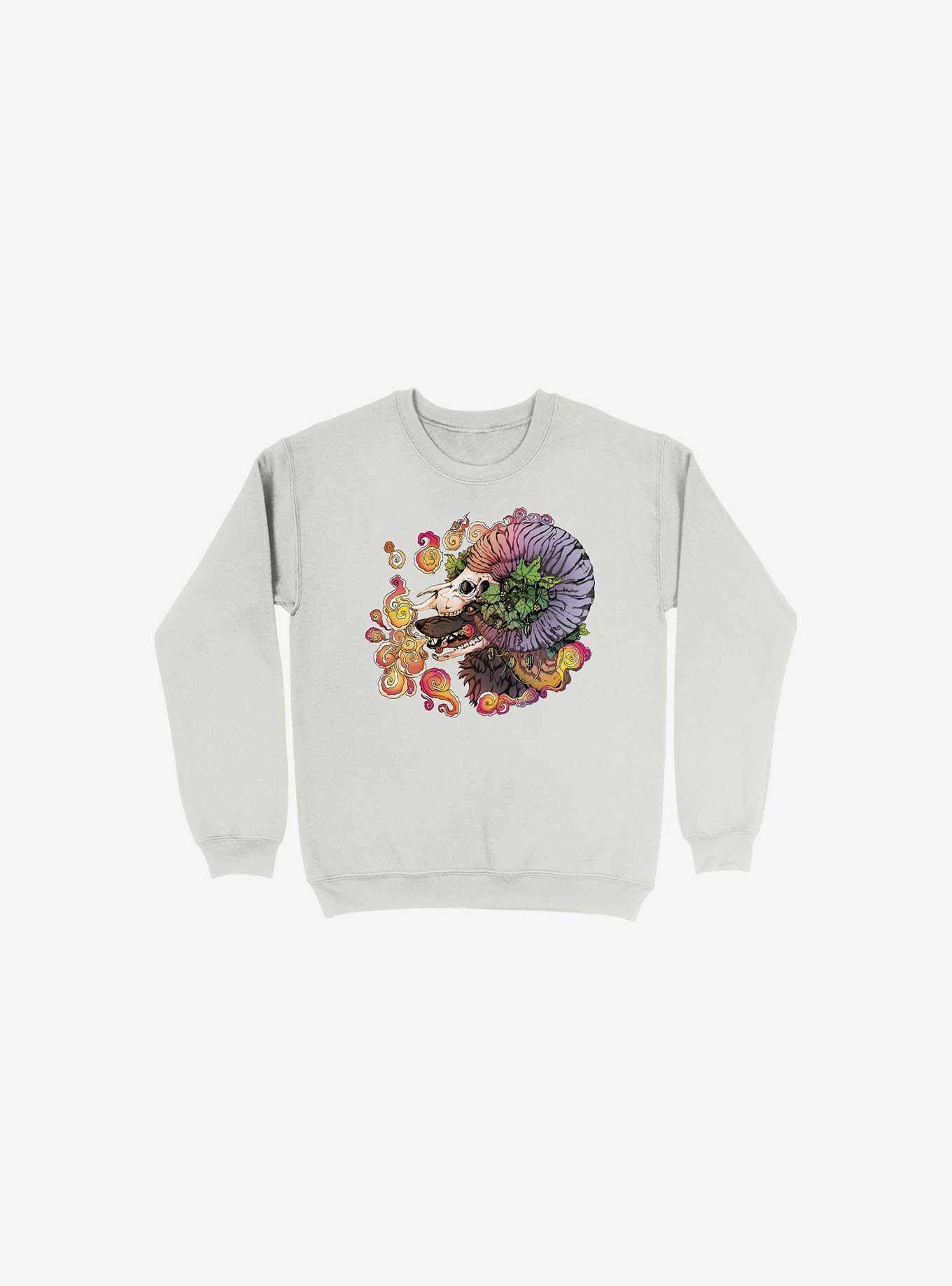 What Doesn't Kill You Becomes Your Armor Wolf And Sheep White Sweatshirt, , hi-res