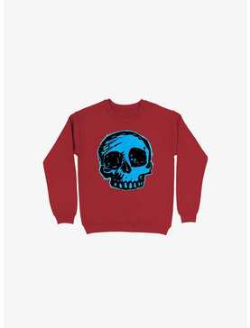 Blue Skull Red Sweatshirt, , hi-res