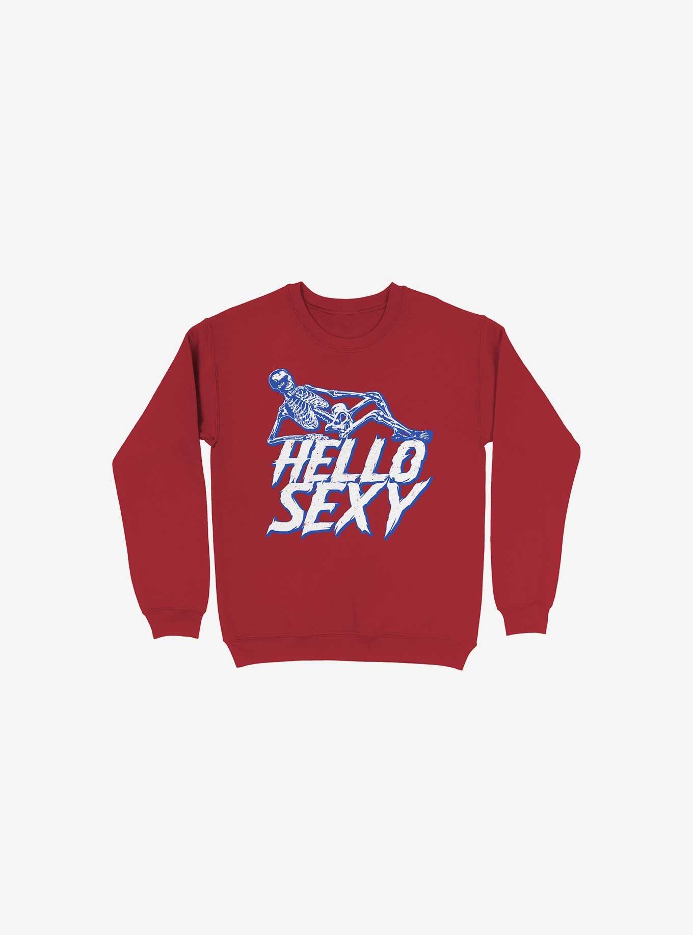 Hello Sexy Skeleton Red Sweatshirt, , hi-res