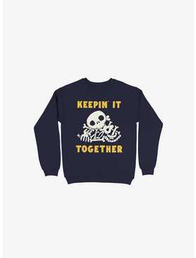 Keepin It Together Bones Navy Blue Sweatshirt, , hi-res