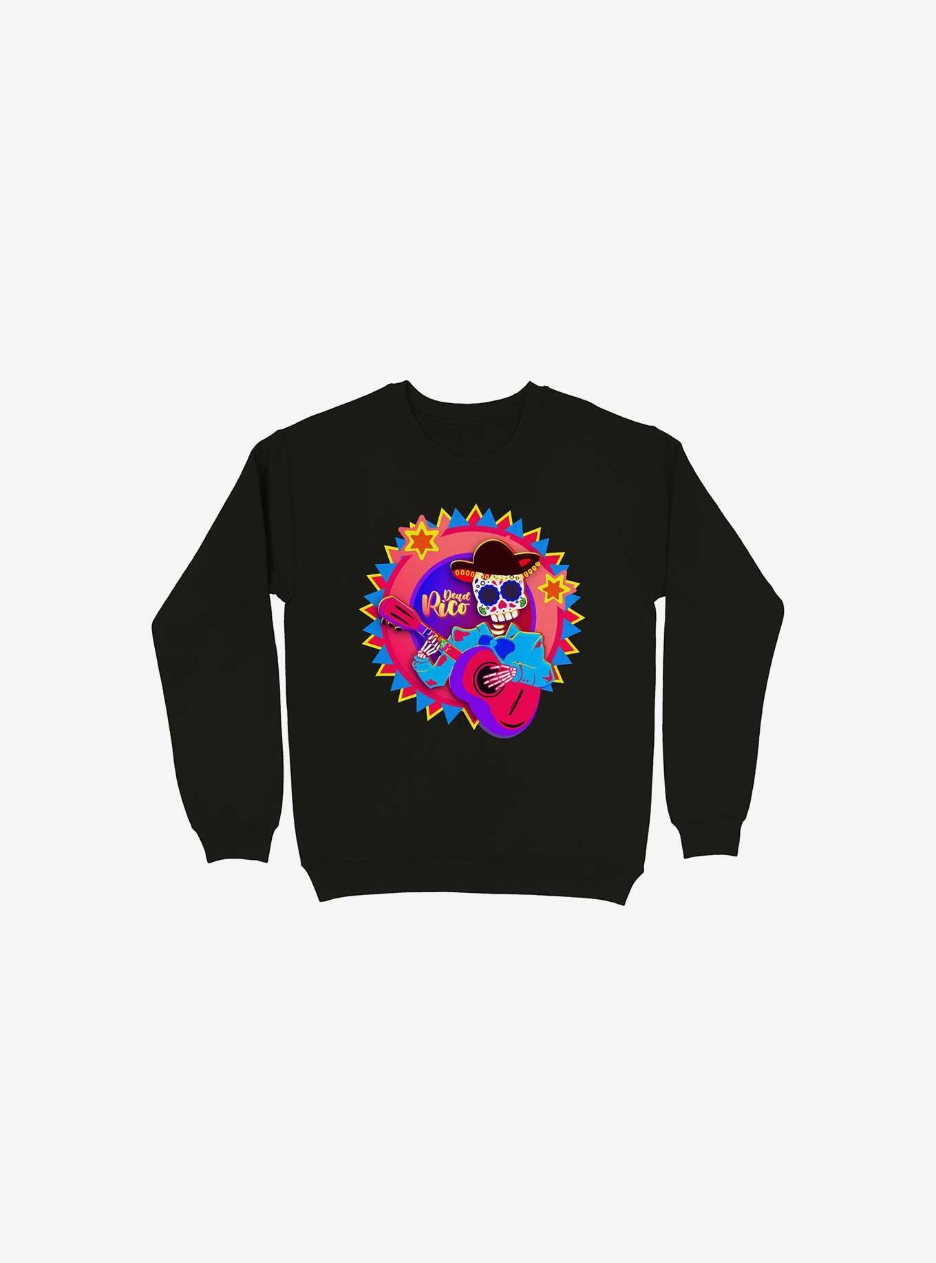Los Muertos Sugar Skull Black Sweatshirt, BLACK, hi-res