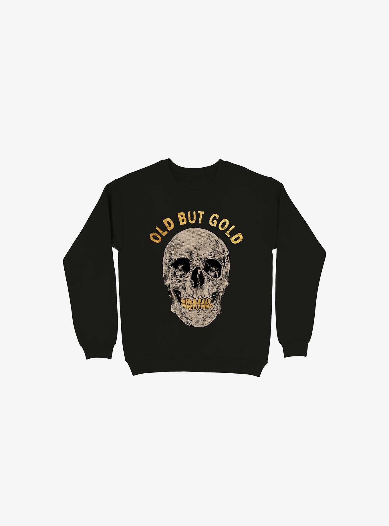 Old But Gold Skull Black Sweatshirt, , hi-res
