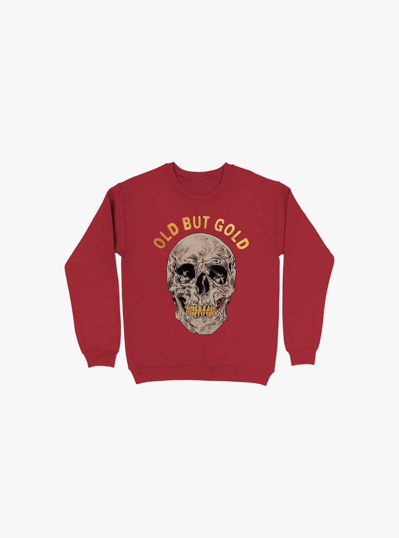 Old But Gold Skull Red Sweatshirt, , hi-res