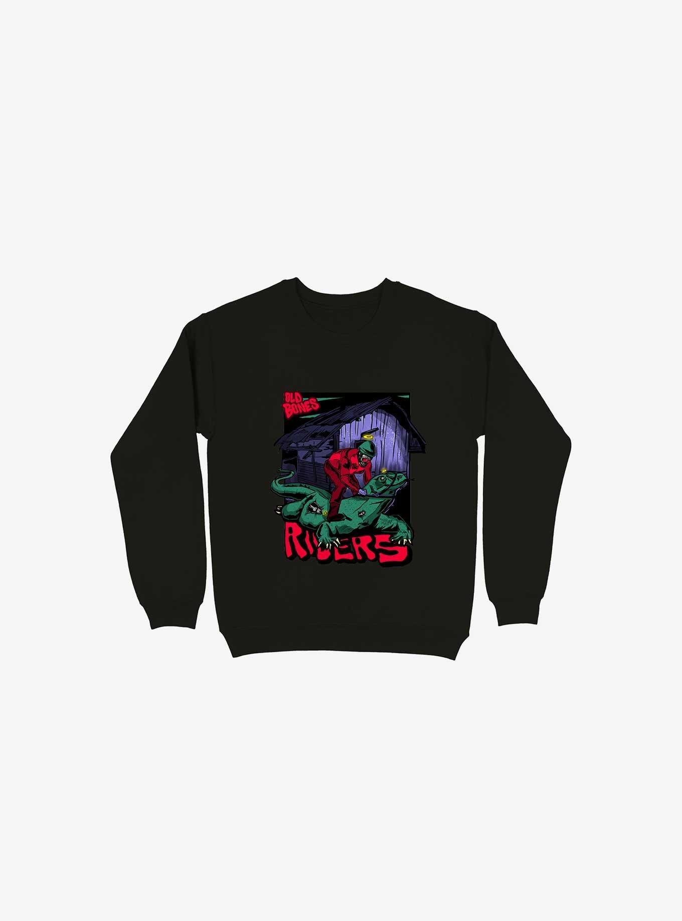 Riders Black Sweatshirt, BLACK, hi-res