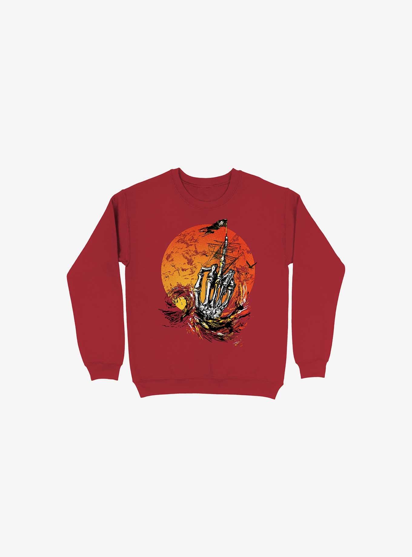 Sea Of Bones Red Sweatshirt, RED, hi-res