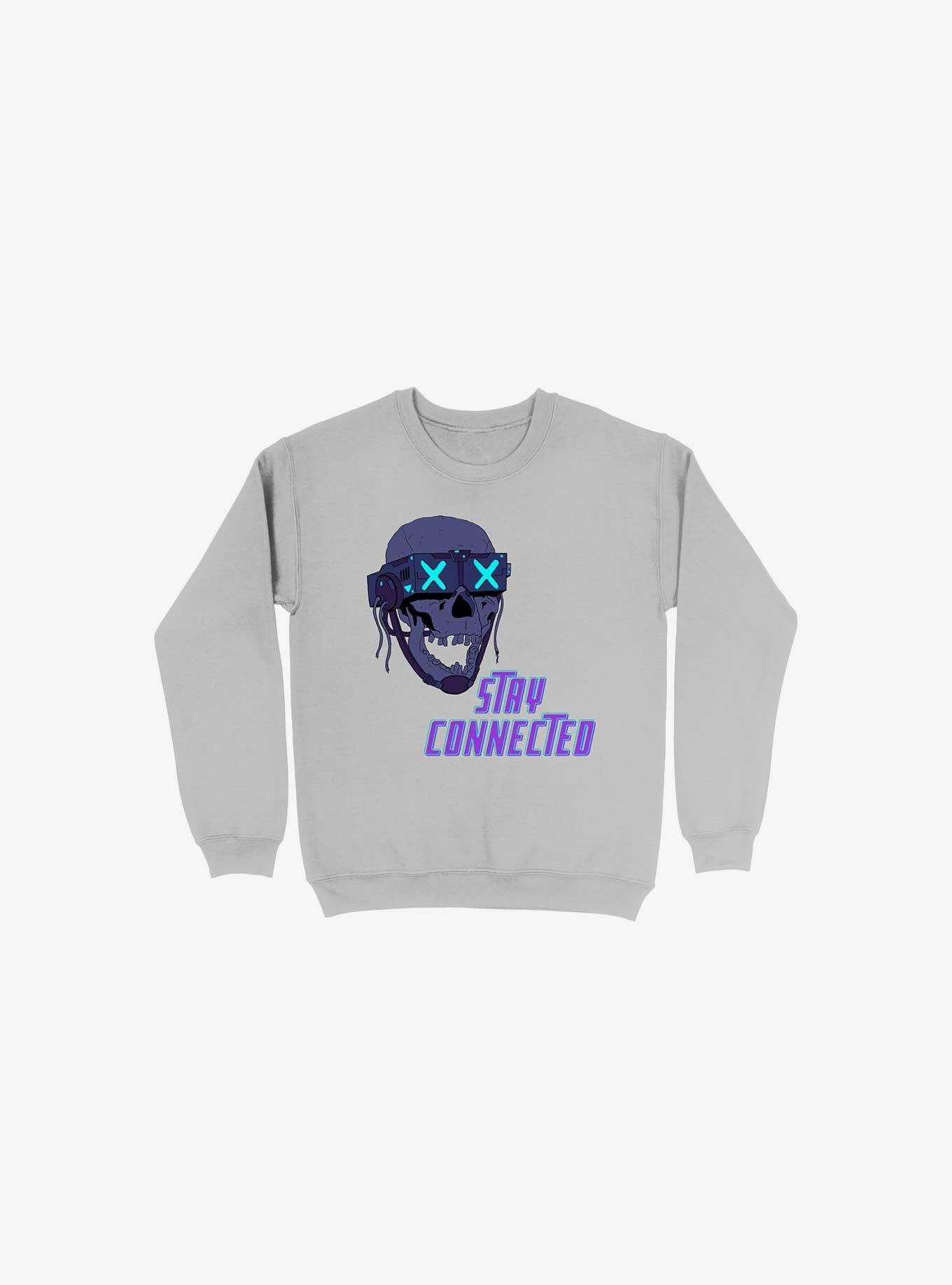 Stay_Connected 2.0 Silver Sweatshirt, , hi-res