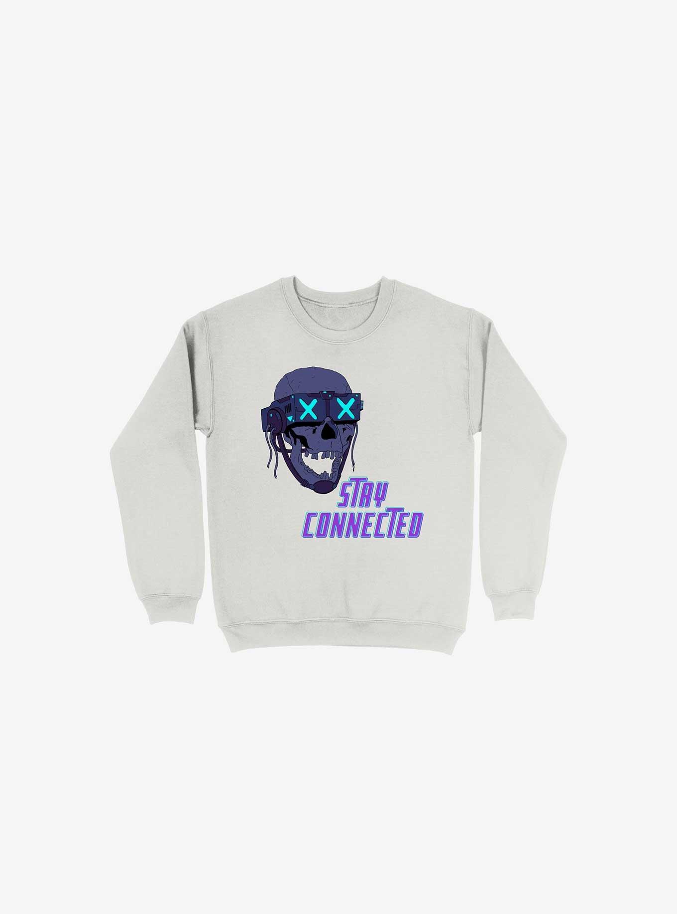 Stay_Connected 2.0 White Sweatshirt, , hi-res