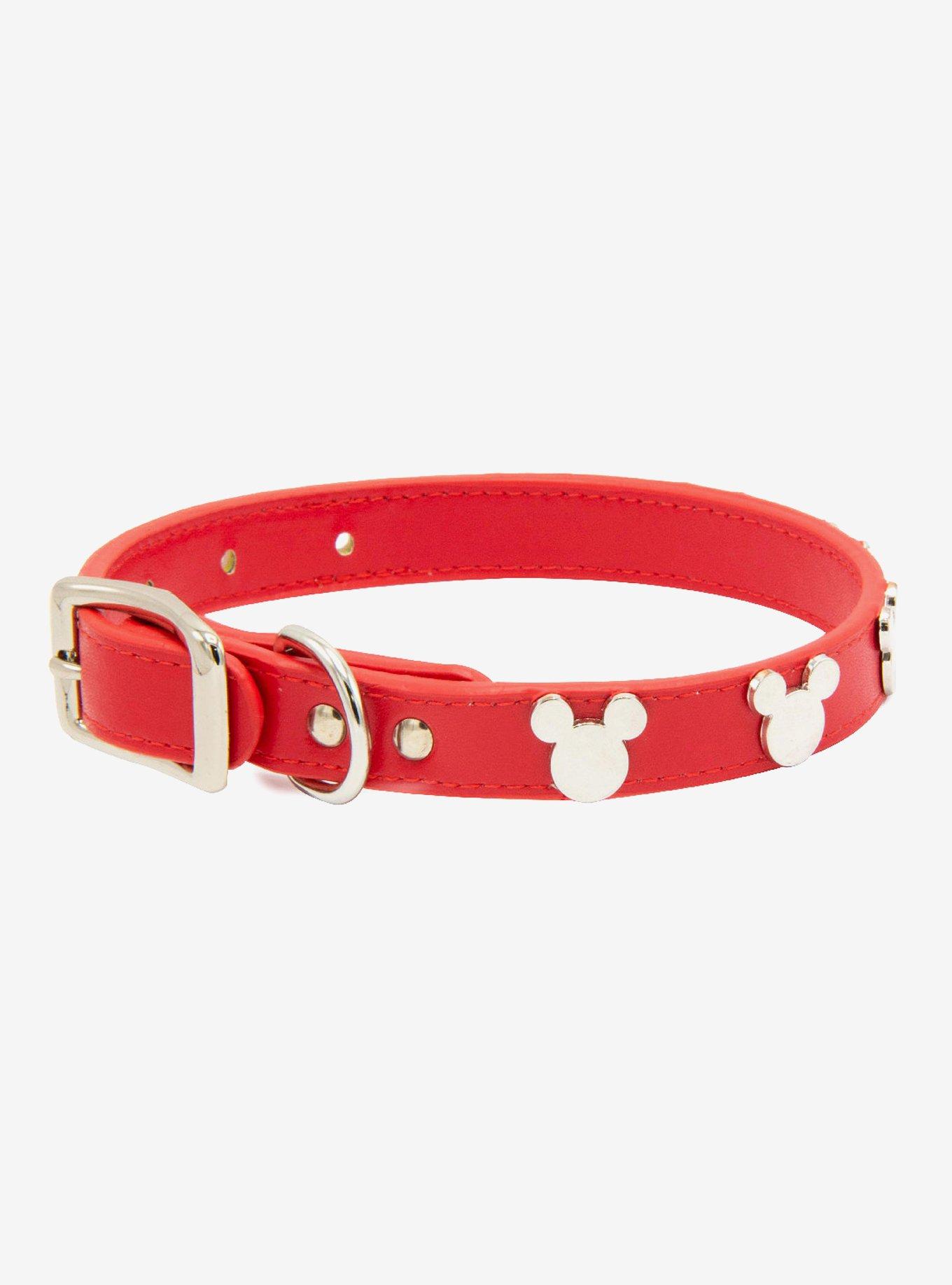 Disney Mickey Mouse Charm Dog Collar, RED, hi-res
