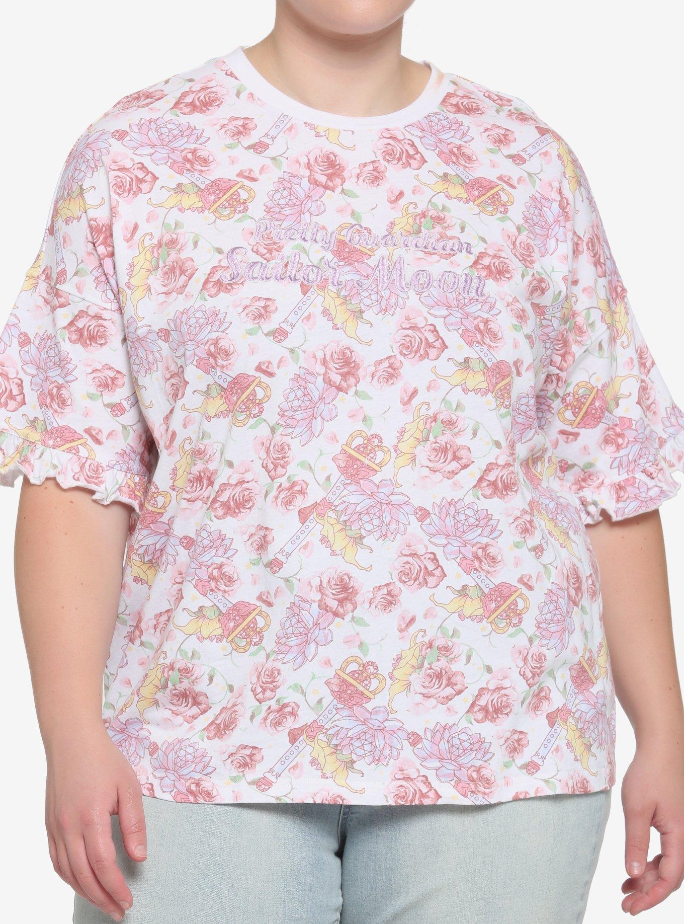 Pretty Guardian Sailor Moon Ruffle Sleeve Top Plus Size, MULTI, hi-res
