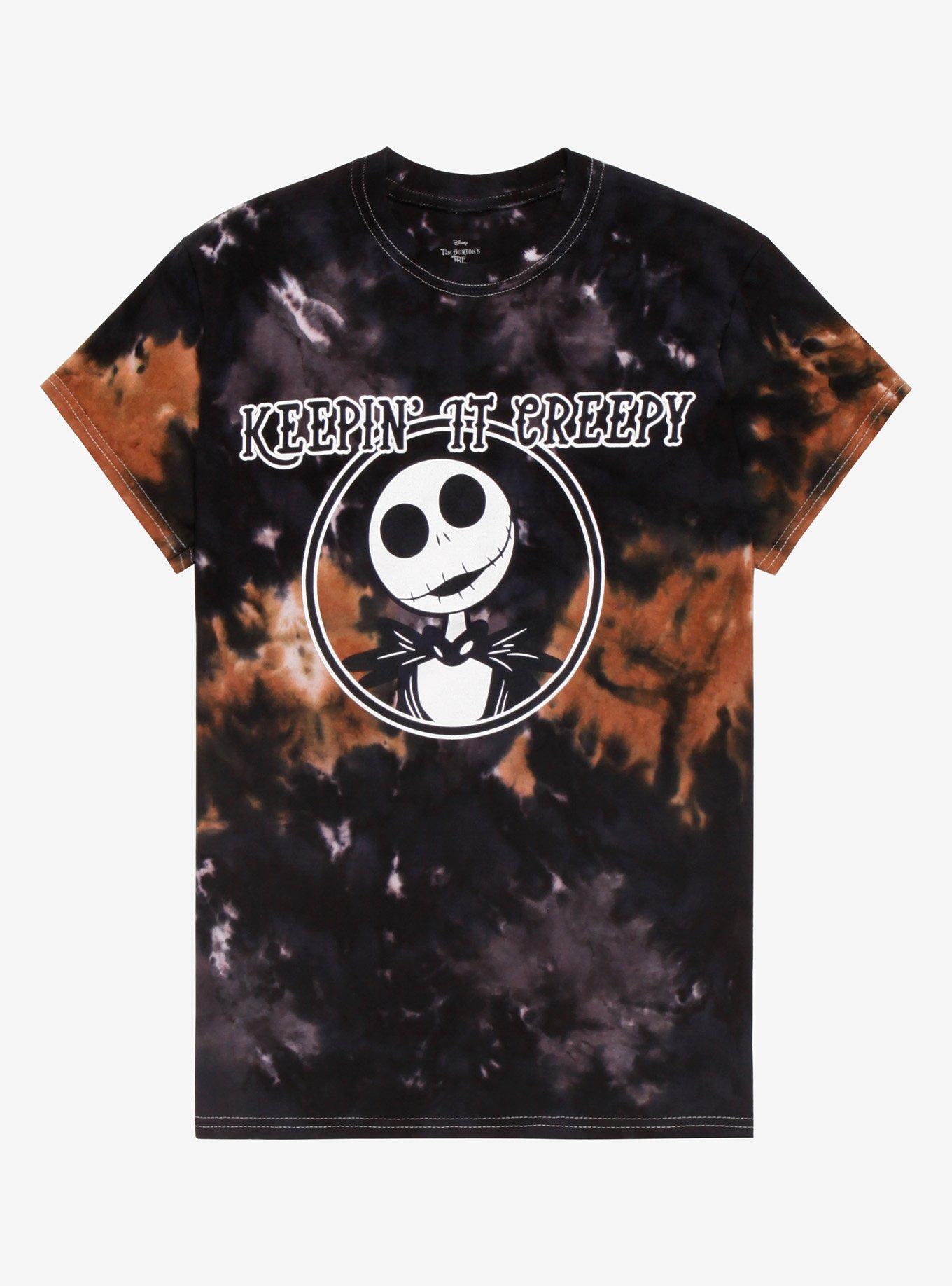 Disney The Nightmare Before Christmas Keepin' It Creepy Women's Tie-Dye T-Shirt - BoxLunch Exclusive, TIE DYE, hi-res