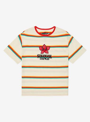 Stranger Things Chibi Demogorgon Striped Women's T-Shirt