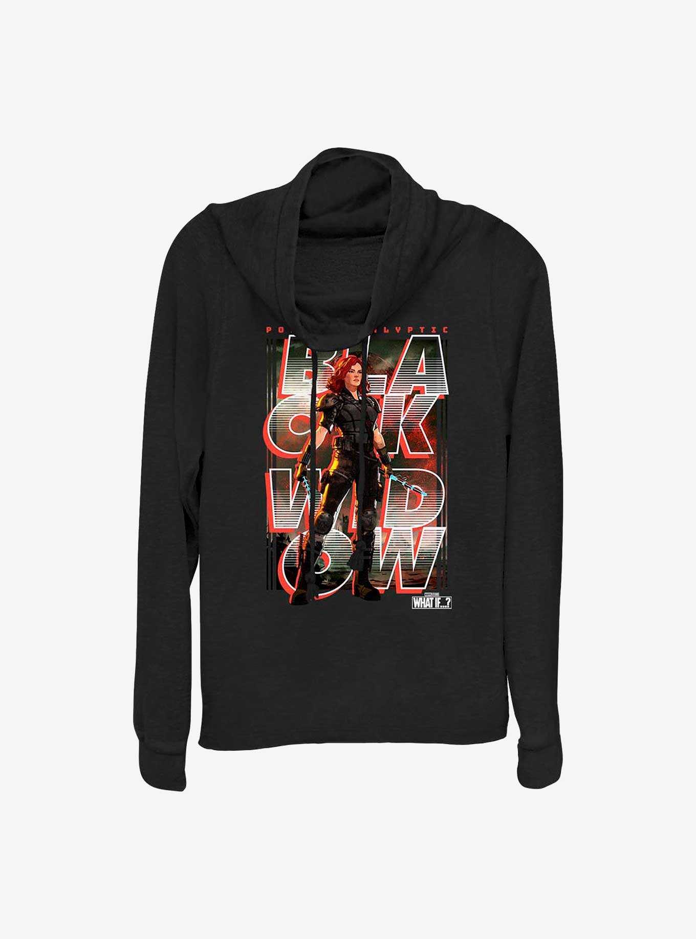 Marvel What If?? Black Widow Post Apocalyptic Key Art Girls Cowlneck Long-Sleeve Top, , hi-res